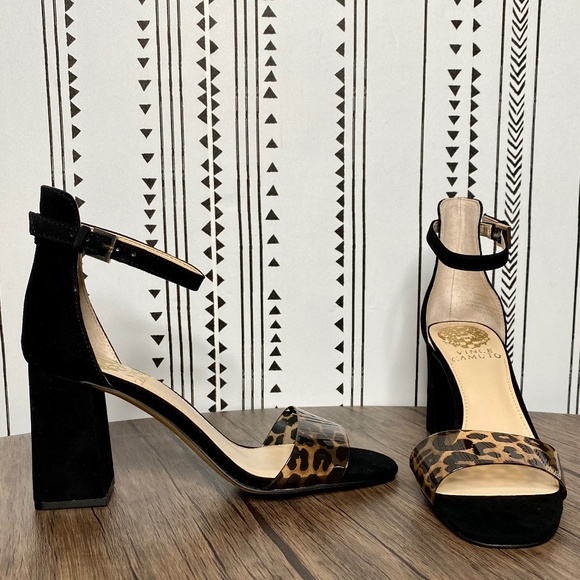 Vince Camuto Winderly Ankle Strap Leopard … - Picture 7 of 16